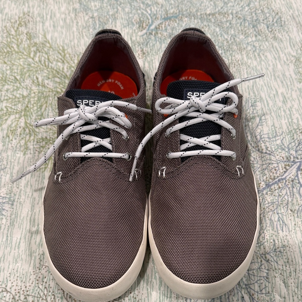 Sperry Men's Charcoal and Navy Washable Sneakers